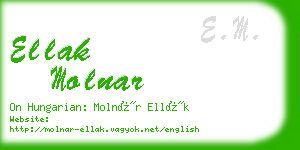 ellak molnar business card